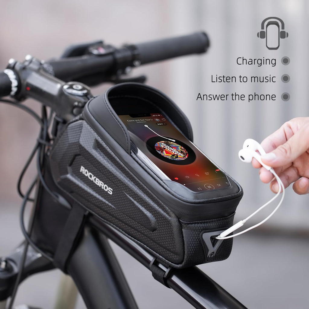 Bike Phone Bag Waterproof EVA Hard Shell Water-Resistant