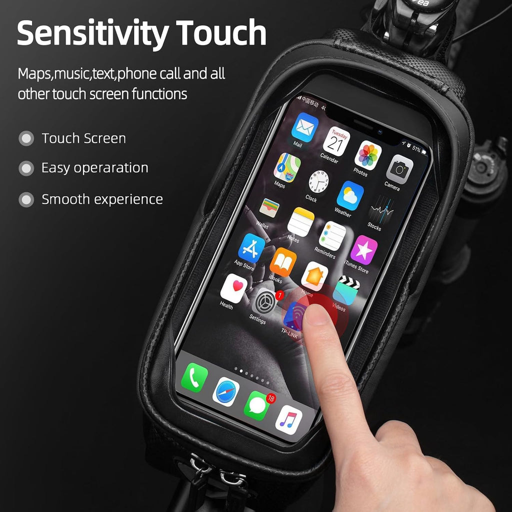 Bike Phone Bag Waterproof EVA Hard Shell Water-Resistant